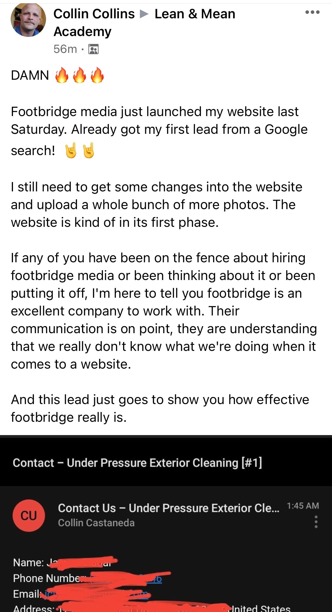 Facebook review local seo agency