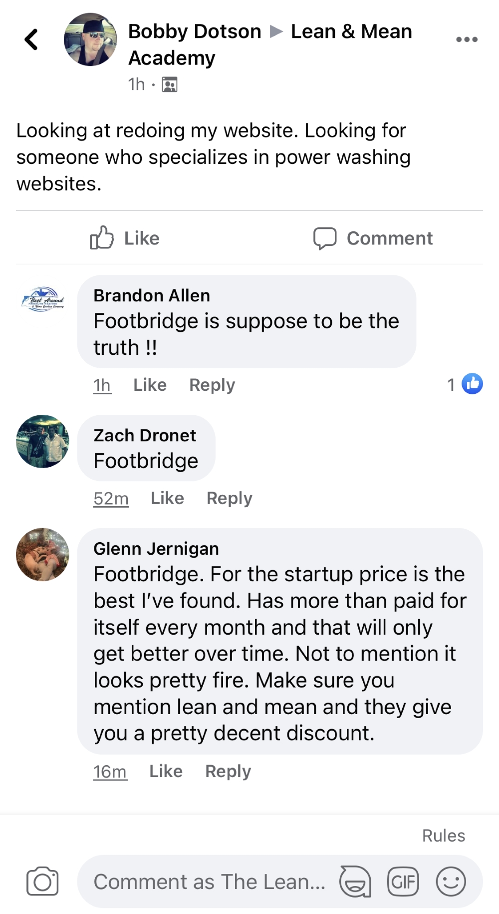 Facebook reviews new business seo services