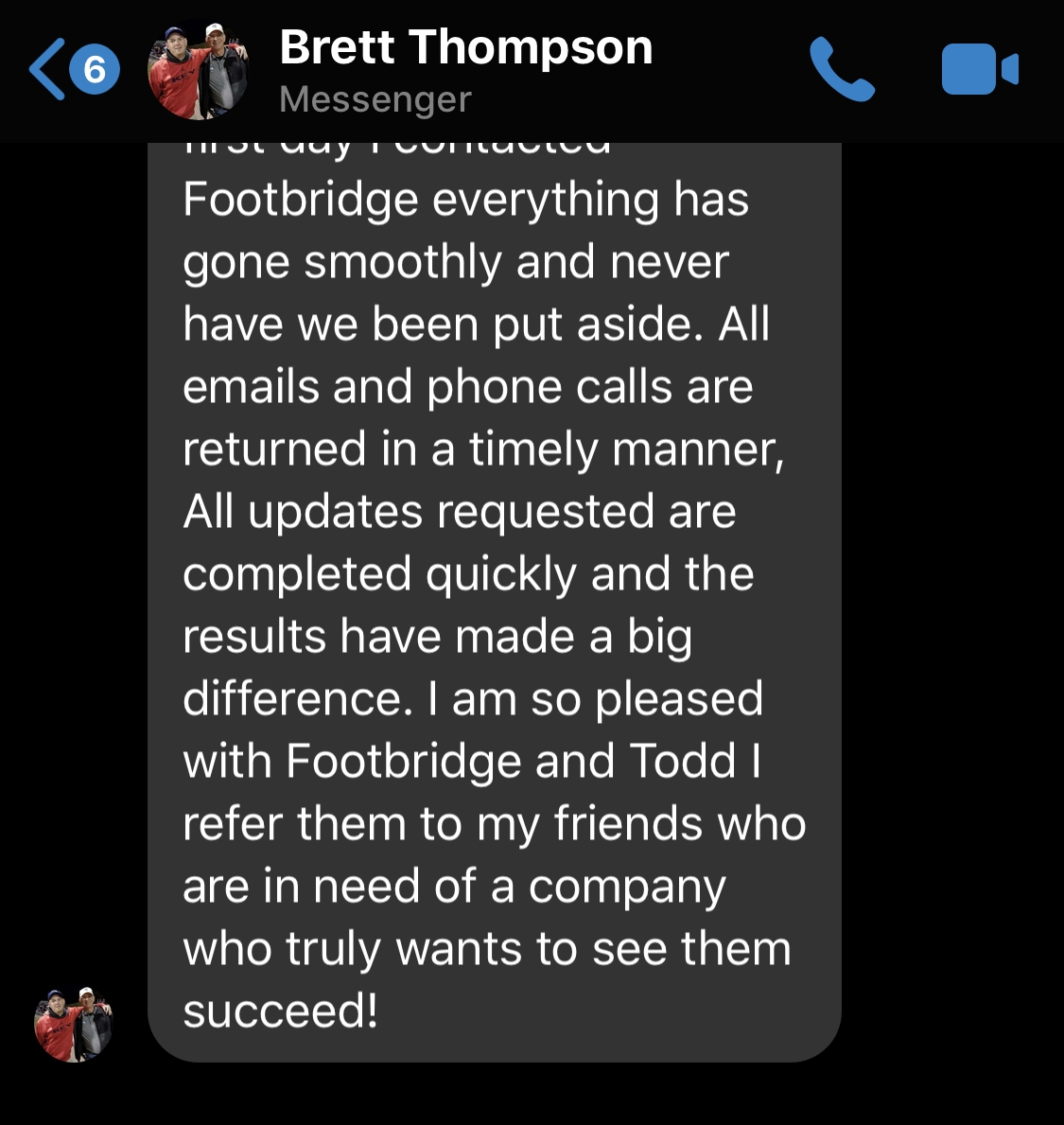 Internet marketing firm client testimonial