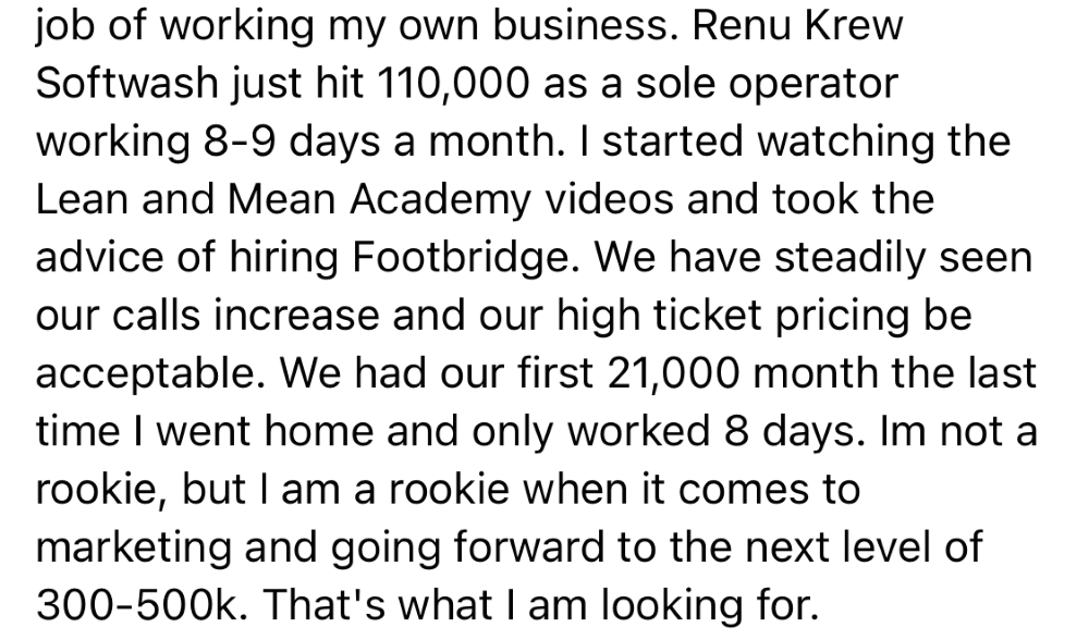 Online marketing agency client review