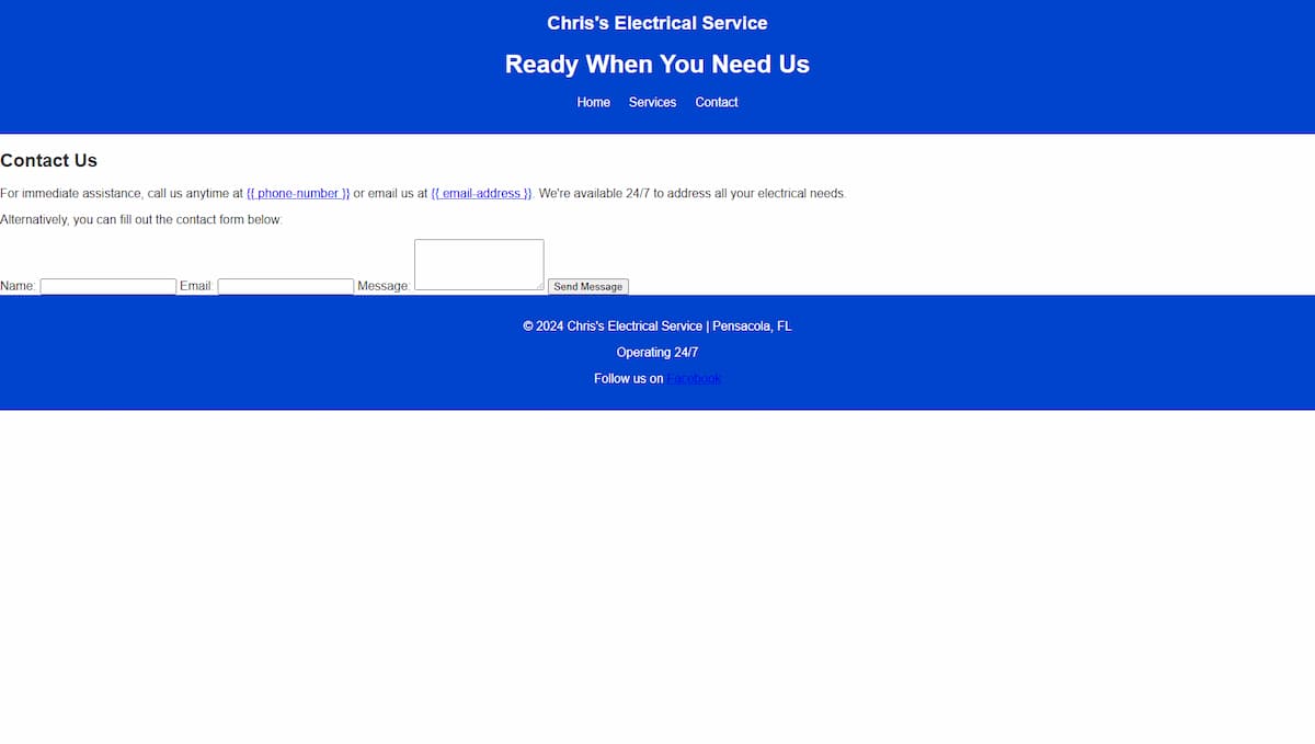 contact page by ChatGPT