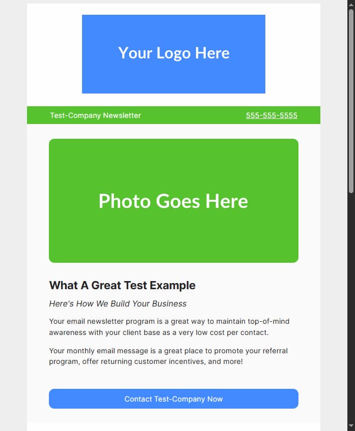 The Standard - Email newsletter example