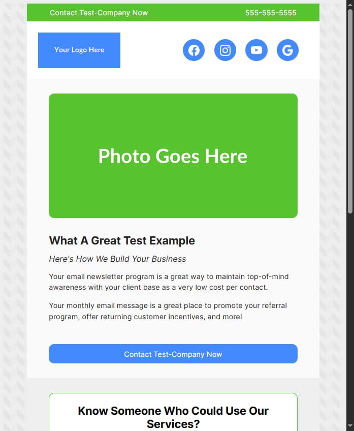 Zig Zag - Email newsletter example